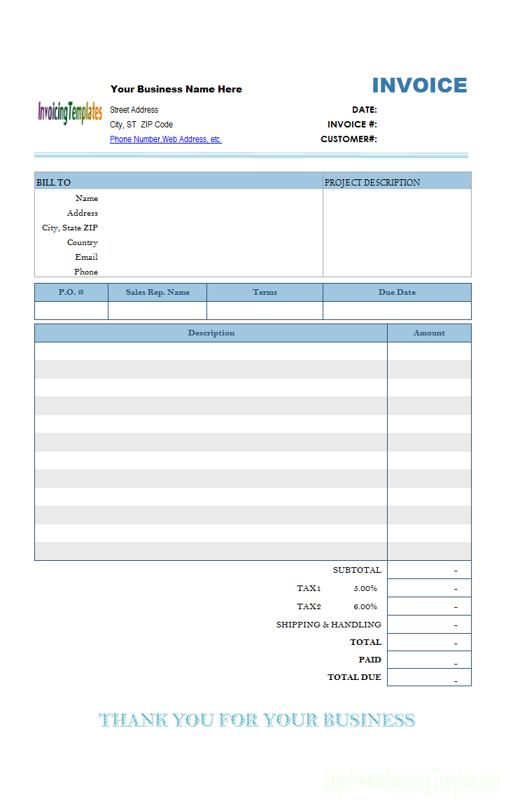 Word Invoice Templates For Mac - islandboat In Free Invoice Template Word Mac